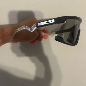Oakley Black and Transparent Sports Glasses